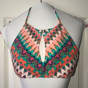 Multicolor Halter Bikini Top
